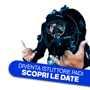 Immagine di un subacqueo con attrezzatura completa, pronto per esplorare il mondo marino.